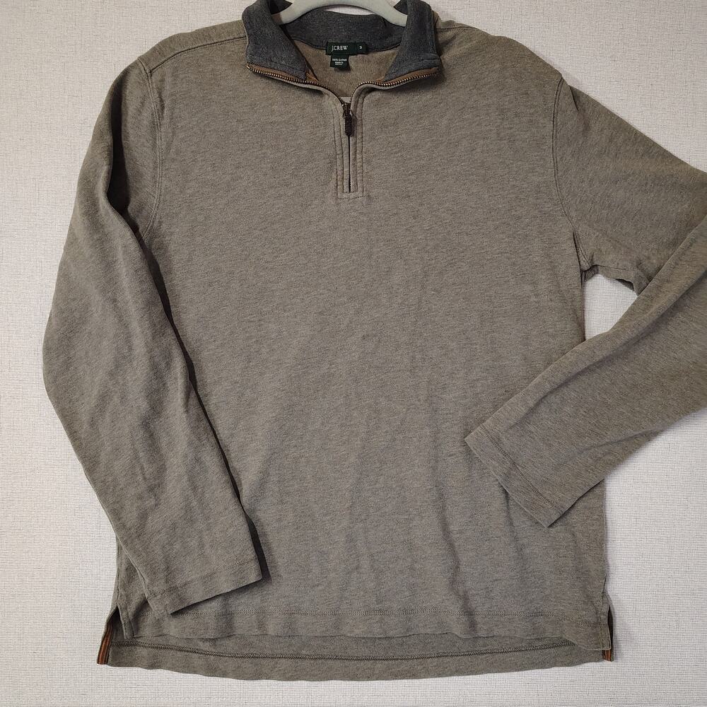 Y2K J Crew Mens M Quarter Zip 100% Cotton Old Money Grandpacore Pullover